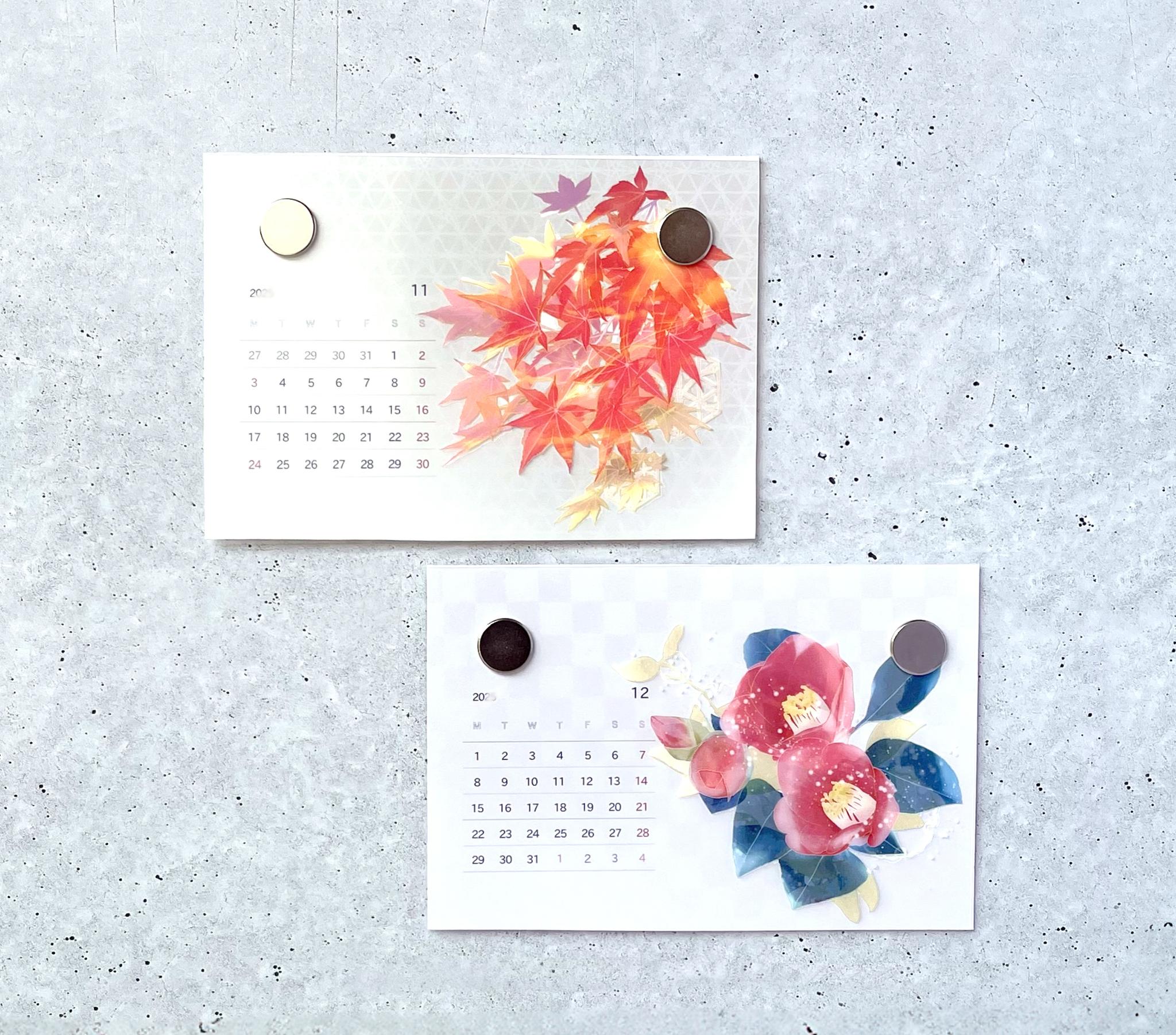 \ 春限定 / - 桜 - 平ポーチ＆ハガキサイズカレンダーセット｜草花で彩る、心うるおうアートギフト | 14枚目