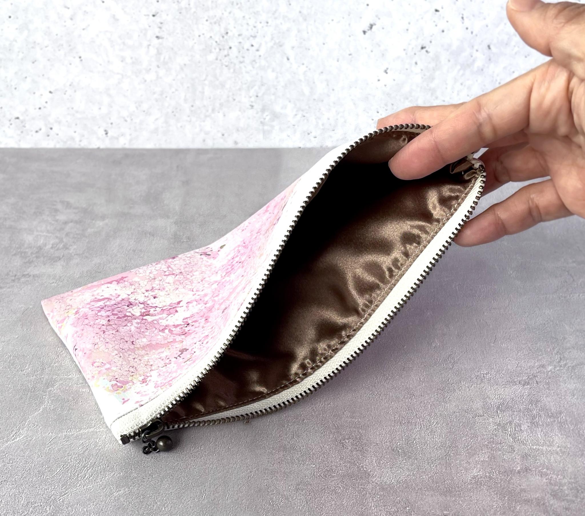 \ 春限定 / - 桜 - 平ポーチ＆ハガキサイズカレンダーセット｜草花で彩る、心うるおうアートギフト | 4枚目