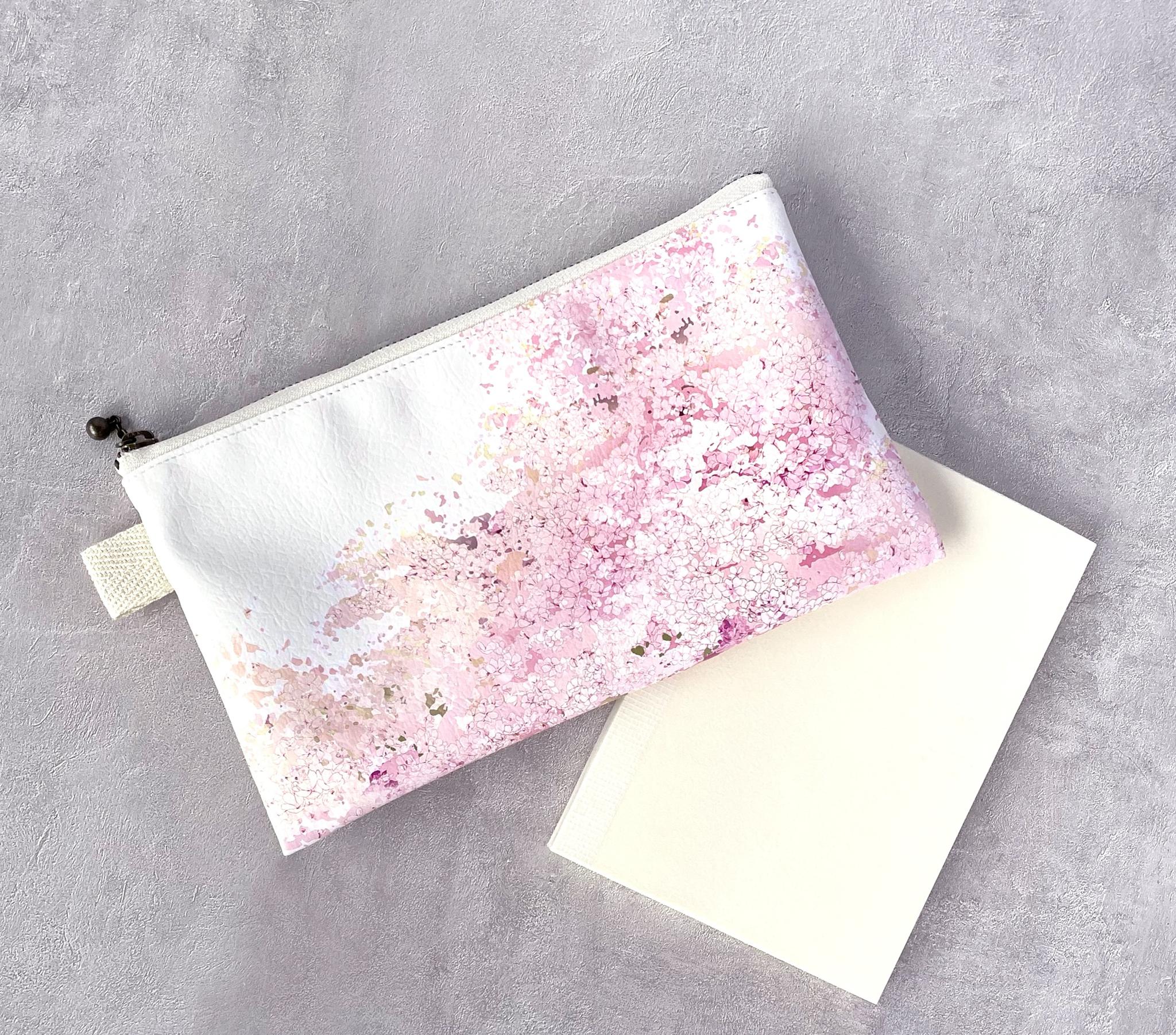 \ 春限定 / - 桜 - 平ポーチ＆ハガキサイズカレンダーセット｜草花で彩る、心うるおうアートギフト | 5枚目