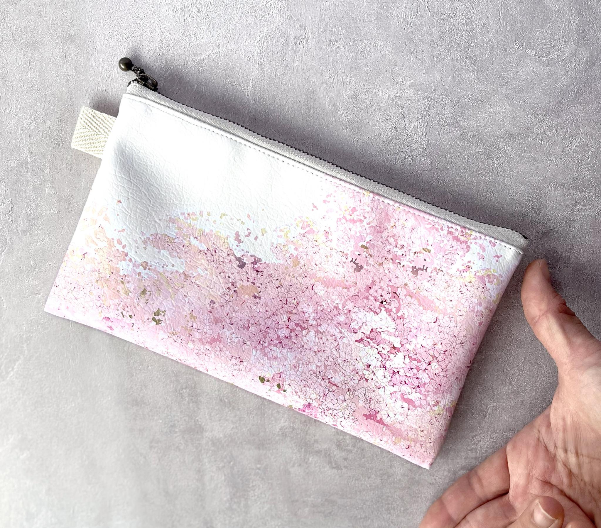 \ 春限定 / - 桜 - 平ポーチ＆ハガキサイズカレンダーセット｜草花で彩る、心うるおうアートギフト | 6枚目